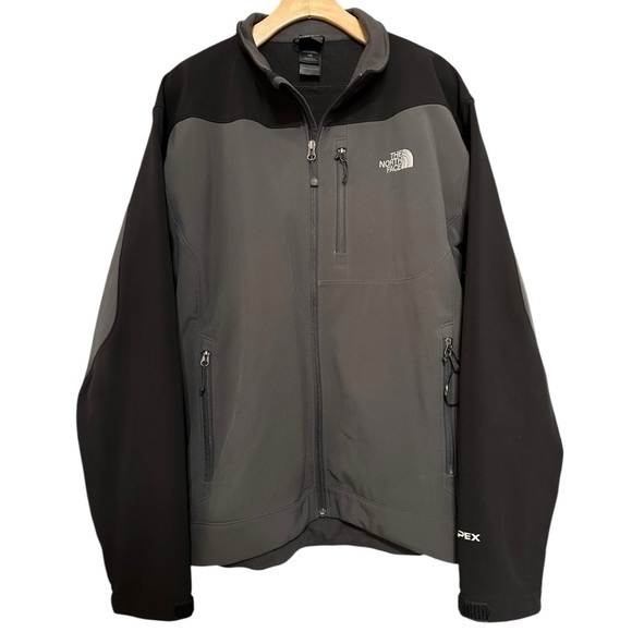 The North Face Men's Size L Black Gray Apex Bionic Full Zip Up Jacket - Picture 1 of 7